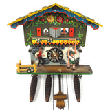 Vintage Farmer Daughter Musical Cuckoo Clock, Regula Germany Hand Painted Color