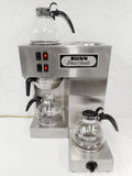 Vintage 1980's Bunn Pour-Omatic Stainless Coffee Maker Machine 3 Warmers, Retro Delicatessen Diner Restaurant Coffee Machine, Ready to Use