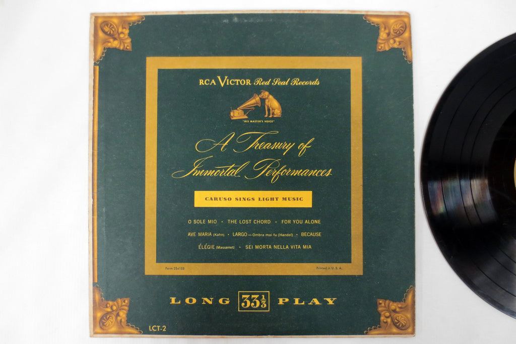 1933 Enrico Caruso Tenor Vinyl Record 33 1/3, RCA Victor Red Seal Record Collector's Issue, Opera Singer