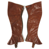 2 Vintage Pairs of Leather Spats Gaiters Leggings, Buckle & Zipper, Horse Riding