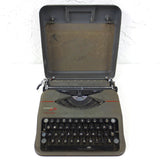 Vintage 1940's Hermes Baby Portable Typewriter with Case, Paillard Switzerland