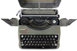 Vintage 1940's Hermes Baby Portable Typewriter with Case, Paillard Switzerland