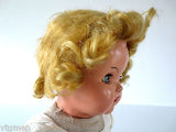 Vintage Composition Doll 20" Tall, Reliable Canada Doll, Eyelids, Sound, Mohair