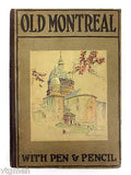 1929 Old Montreal Book with Charles Simpson Drawings, WWII, Newlyn School