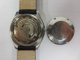 Seiko Automatic Watch, Day & Date, 17 jewels Black Dial Watch, New Leather Band
