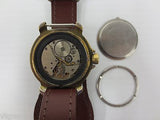 Vintage Military Watch Vostok, WWII Red Star Kremlin, Date, New Leather Band