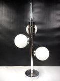 Mid Century Chrome Lamp 34", Atomic Age, Chrome & Glass Balls, Eames Reggiani