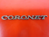 Vintage Muscle Car Dodge Coronet Deluxe Chrome Script Emblem 1968-70