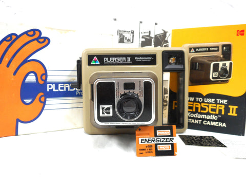 Vintage Kodak Pleaser II Polaroid Camera With Box and Instructions, NEVER USED