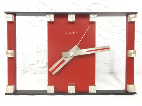 Vintage Mid Century Kienzle German Clock, 1960s Modernist Design, Wall or Desk