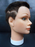Vtg Dannyco Mannequin Head 10" Shaved Auburn Hair Cut, Store Display, Prop
