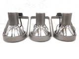3 Industrial Juno Stainless Steel Spotlights for Track Lights, Luxury Lights, Swivels 180, Lot #1