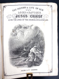 Antique Book 1880 Life of Jesus Christ, Rev Wright Husk London 9X11" Engravings