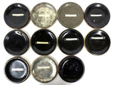 Lot of 11 Antique 1910 Photo Buttons, 6" Columbia Medallions Chicago