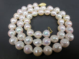 Vintage Princess Cultured Pearls Necklace 17", 48 Pearls 8-9mm $1500 Value