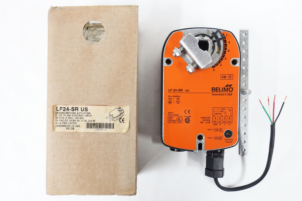 New Belimo LF24-SR US Spring Return Damper Actuator 24VAC/DC Modulating 35 in-lb