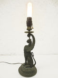 Antique 1880s Gargoyle Dragon Bronze Gas Light 18" Converted to Electricity RARE