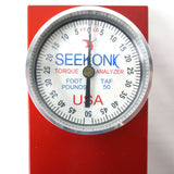 Seekonic TAF 50 Torque Analyzer Tester 1/2" Square Drive 0-50 Pounds / Foot, 13X4" Heavy Duty Wall Mount, Red