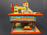 Vintage 1950s Tin Dolly Dressmaker 7" Battery Sewing Toy TN Nomura WORKS