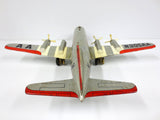 Vintage 17" American Airlines DC7 Boeing Tin Toy Airplane, Line Mar Toys Japan