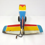 Vintage 15" Cessna 210 Tin Toy Wind-Up Airplane by Y Yonezawa Japan for Parts
