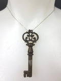 Original Antique Victorian Skeleton Key 2.75", Ornate Bow, Cabinet Wardrobe