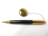 Vintage Lead Pencil Pin Brooch with Retractable String 17" Made by Lion Canada