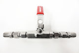 Ham-Let H-700-SS-L-1/4" Valve 1500 psi with 4 Let-Lok 316 Union & Male Connectors