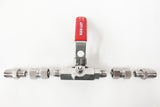 Ham-Let H-700-SS-L-1/4" Valve 1500 psi with 4 Let-Lok 316 Union & Male Connectors