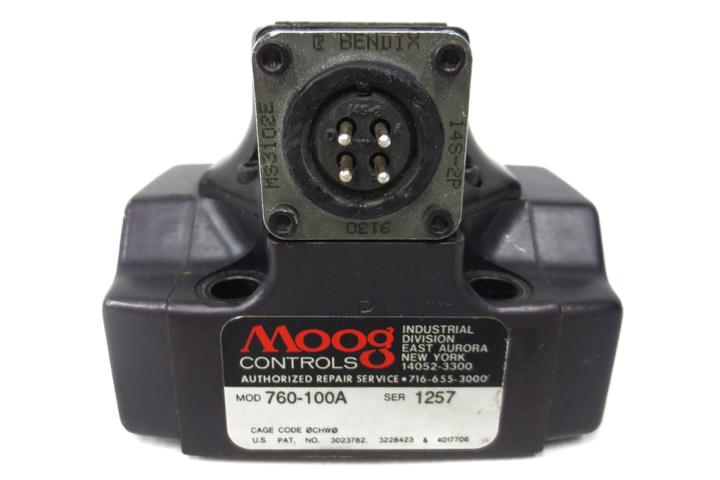 Moog Flow Control Servo Valve 760 Series 3000psi 4-Way 2-Stage Motor 275°F #1257