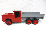 26" Long Vintage Service Truck with Air Intake on Hood, Folk Art Toy, Red
