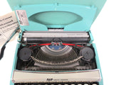 Vintage Smith Corona Corsair Deluxe Turquoise Portable Typewriter