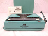 Vintage Smith Corona Corsair Deluxe Turquoise Portable Typewriter