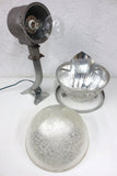 Vintage 1970s General Electric Pyrex Street Light Globe Fixture 12" Industrial Bubble Gum