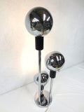Mid Century Chrome Light Lamp 32", Atomic Age, 3 Chrome Balls, Eames Reggiani