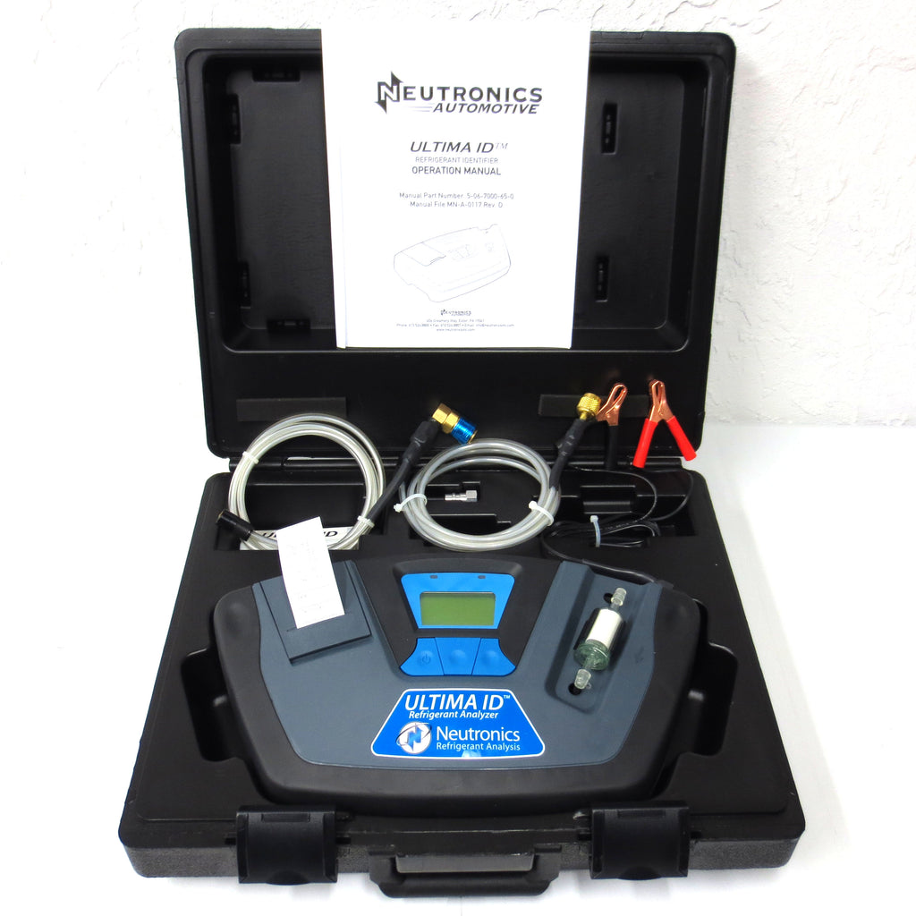 New Neutronics Ultima ID Refrigerant Identifier Analyzer w/ Case, Manual, Hoses