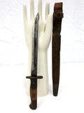 Antique 1907 Wilkinson Bayonet 14", Leather Scabbard with Chape, 5 and 18 Marks