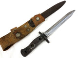 Vietnam War Bayonet 11.5" Marked 1957 Canadian Arsenals, Metal Leather Scabbard
