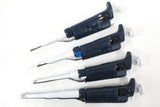 Gilson Pipetman Set of 4 Pipette Pipettor Pipet Variable P2 P20 P200 P1000 µL