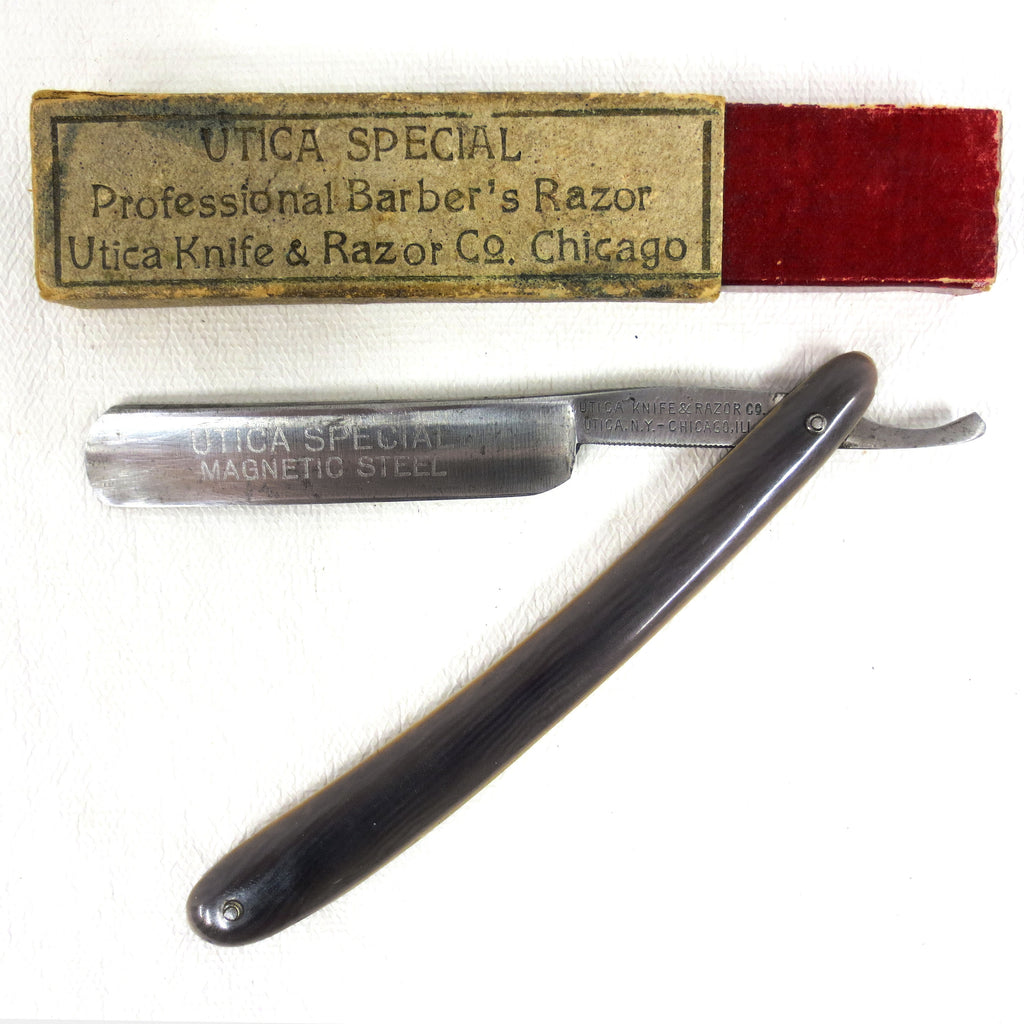Vintage Utica Solingen Straight Razor 9" Special, Professional Barber's Razor