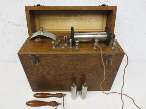 Antique Electroshock Therapy Medical Machine, Electric Shock Device Instructions