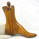 Antique Primitive Women Wood Shoe Form, Boot and Socks Wood Mold, Shoemaker, 10"