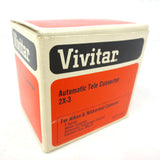 Vintage Vivitar Automatic Tele Converter 2X-3, Nikon Nikkormat Camera, NEW NOS