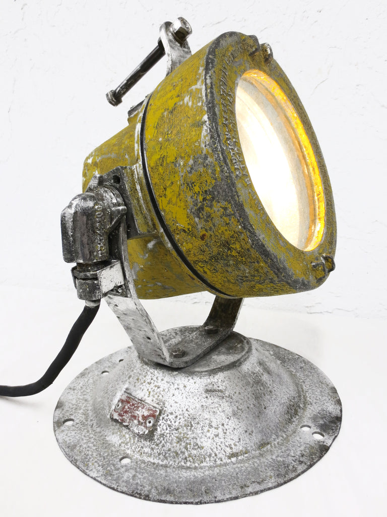 Vintage Nautical Ship Spotlight 16" Heavy Duty Loft Floor Lamp, Swivel Spotlight