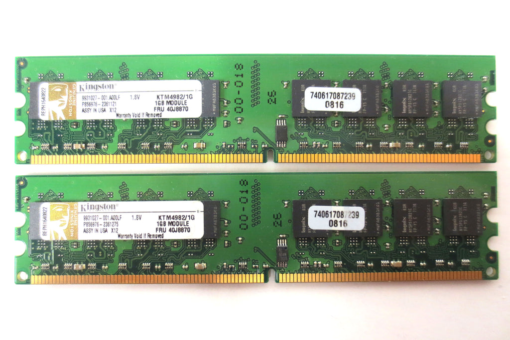 New Kingston IBM 2GB 2x1GB RAM Memory DIMM DDR2 667MHz PC2-5300 KTM4982/1G
