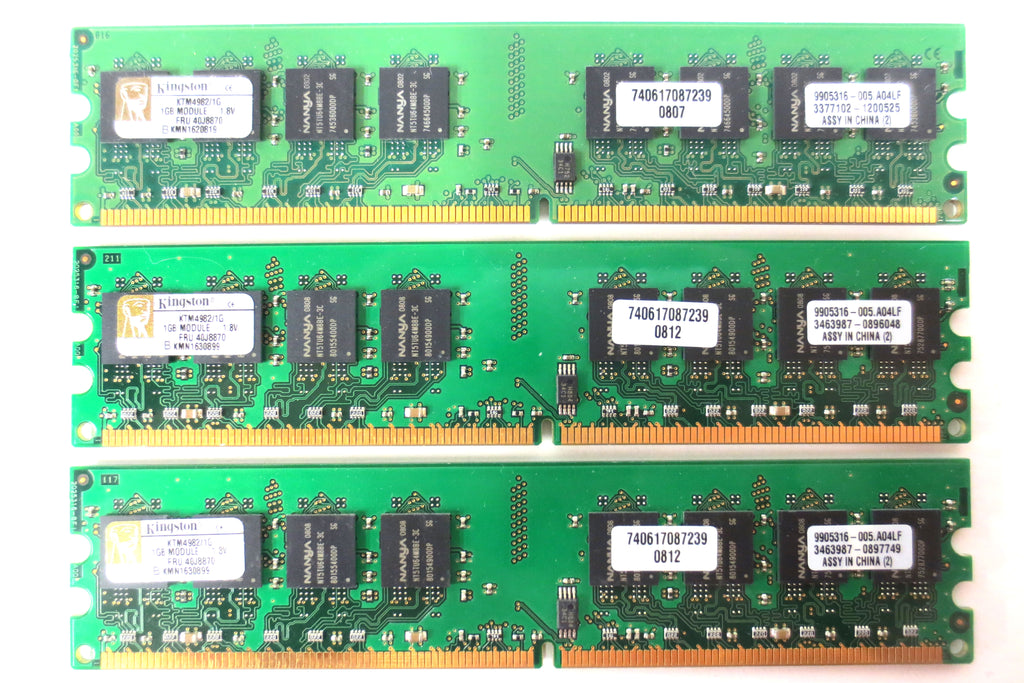 New Kingston IBM 3GB 3x1GB RAM Memory DIMM DDR2 667MHz PC2-5300 KTM4982/1G