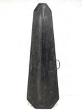 Antique Violin Wood Case 30" Handmade, Black Casket Funeral, Brass, Folk Art