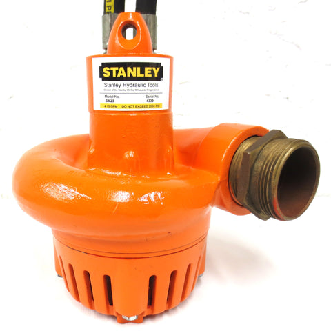 Stanley SM23 Hydraulic Water Pump 2.5", 2000psi, 375gpm Capacity, Submersible, Serial 4339