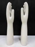Vintage Industrial Porcelain Glove Molds made in England 18" Tall, Signed AHG