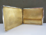 Vintage Sterling Silver Army Cigarette Case, Gold Finish, Birks Jewelry Montreal